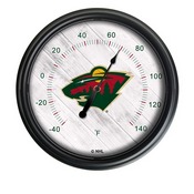 Minnesota Wild Indoor/Outdoor LED Thermometer by Holland Bar Stool Company, ODThrm14BK-08MinWld
