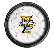 Marquette University Indoor/Outdoor LED Thermometer by Holland Bar Stool Company, ODThrm14BK-08Mrqtte