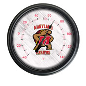 University of Maryland Indoor/Outdoor LED Thermometer by Holland Bar Stool Company, ODThrm14BK-08Mrylnd