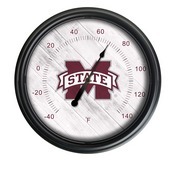 Mississippi State University Indoor/Outdoor LED Thermometer by Holland Bar Stool Company, ODThrm14BK-08MssStU