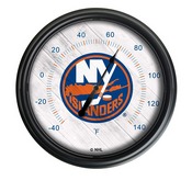 New York Islanders Indoor/Outdoor LED Thermometer by Holland Bar Stool Company, ODThrm14BK-08NYIsln