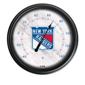 New York Rangers Indoor/Outdoor LED Thermometer by Holland Bar Stool Company, ODThrm14BK-08NYRang