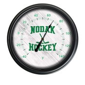 University of North Dakota (Hockey) Indoor/Outdoor LED Thermometer by Holland Bar Stool, ODThrm14BK-08NorDakHky