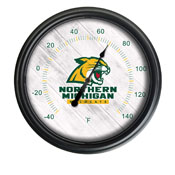 Northern Michigan University Indoor/Outdoor LED Thermometer by Holland Bar Stool Company, ODThrm14BK-08NorMic