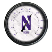 Northwestern University Indoor/Outdoor LED Thermometer by Holland Bar Stool Company, ODThrm14BK-08Nthwst