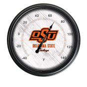 Oklahoma State University Indoor/Outdoor LED Thermometer by Holland Bar Stool Company, ODThrm14BK-08OKStUn