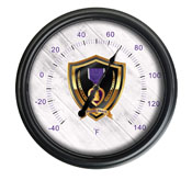 Purple Heart Indoor/Outdoor LED Thermometer by Holland Bar Stool Company, ODThrm14BK-08PHeart