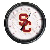 University of Southern California Indoor/Outdoor LED Thermometer by Holland Bar Stool Company, ODThrm14BK-08SouCal