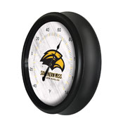University of Southern Mississippi Indoor/Outdoor LED Thermometer by Holland Bar Stool Company, ODThrm14BK-08SouMis