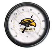 University of Southern Mississippi Indoor/Outdoor LED Thermometer by Holland Bar Stool Company, ODThrm14BK-08SouMis
