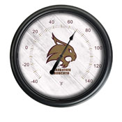 Texas State University Indoor/Outdoor LED Thermometer by Holland Bar Stool Company, ODThrm14BK-08TexsSt