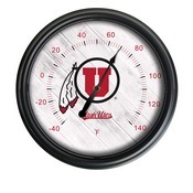 University of Utah Indoor/Outdoor LED Thermometer by Holland Bar Stool Company, ODThrm14BK-08UtahUn