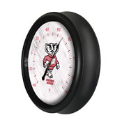 University of Wisconsin Indoor/Outdoor LED Thermometer by Holland Bar Stool Company, AGS-ODThrm14BK-08WI-Bdg