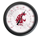 Washington State University Indoor/Outdoor LED Thermometer by Holland Bar Stool Company, ODThrm14BK-08WashSt