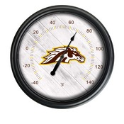 Western Michigan University Indoor/Outdoor LED Thermometer by Holland Bar Stool Company, ODThrm14BK-08WestMI