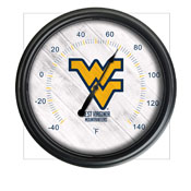 West Virginia University Indoor/Outdoor LED Thermometer by Holland Bar Stool Company, ODThrm14BK-08WestVA