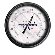 Washington Capitals Indoor/Outdoor LED Thermometer by Holland Bar Stool Company, ODThrm14BK-08WshCap
