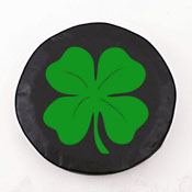 4-Leaf Clover Tire Cover by Holland Bar Stool Co., AGS-TCC4LfClvBK