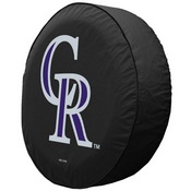 Colorado Rockies Vinyl Tire Cover, AGS-TCAMLBColBK