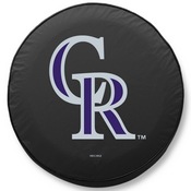 Colorado Rockies Vinyl Tire Cover, AGS-TCAMLBColBK