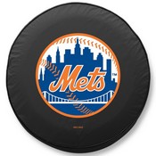 New York Mets Vinyl Tire Cover, AGS-TCAMLBNYMBK