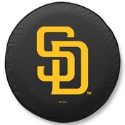 San Diego Padres Vinyl Tire Cover, AGS-TCAMLBSDPBK