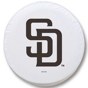 San Diego Padres Vinyl Tire Cover, AGS-TCAMLBSDPBK