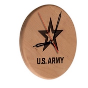 U.S. Army Laser Engraved Wood Clock by the Holland Bar Stool Co., WClkLNatArmy