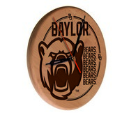 Baylor Laser Engraved Wood Clock by the Holland Bar Stool Co., WClkLNatBaylor