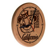 Cal Laser Engraved Wood Clock by the Holland Bar Stool Co., WClkLNatCal-Un