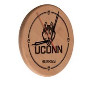 Connecticut Laser Engraved Wood Clock by the Holland Bar Stool Co., WClkLNatConnUn