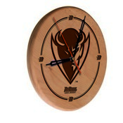 DePaul Laser Engraved Wood Clock by the Holland Bar Stool Co., WClkLNatDePaul