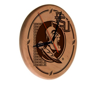 Florida State Laser Engraved Wood Clock by the Holland Bar Stool Co., WClkLNatFlorSt