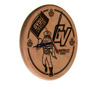 Grand Valley State Laser Engraved Wood Clock by the Holland Bar Stool Co., WClkLNatGVStUn
