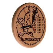 Illinois State Laser Engraved Wood Clock by the Holland Bar Stool Co., WClkLNatIllStU