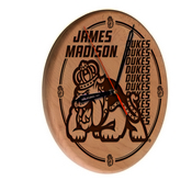 James Madison Laser Engraved Wood Clock by the Holland Bar Stool Co., WClkLNatJmsMad