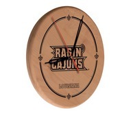 Louisiana-Lafayette Laser Engraved Wood Clock by the Holland Bar Stool Co., WClkLNatLA-Laf