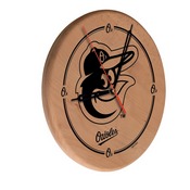 Baltimore Orioles 13" Solid Wood Engraved Clock, WClkLNatMLBBal