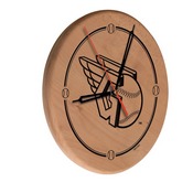 Cleveland Guardians 13" Solid Wood Engraved Clock, WClkLNatMLBCle