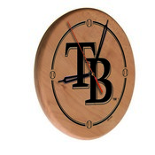 Tampa Bay Rays 13" Solid Wood Engraved Clock, WClkLNatMLBTam