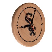 Chicago White Sox 13" Solid Wood Engraved Clock, WClkLNatMLBWSx