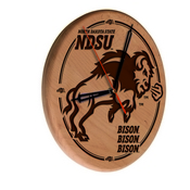 North Dakota State Laser Engraved Wood Clock by the Holland Bar Stool Co., WClkLNatNDakSt