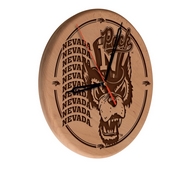 Nevada Laser Engraved Wood Clock by the Holland Bar Stool Co., WClkLNatNevaUn