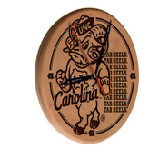 North Carolina Laser Engraved Wood Clock by the Holland Bar Stool Co., WClkLNatNorCar