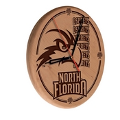 North Florida Laser Engraved Wood Clock by the Holland Bar Stool Co., WClkLNatNorFla