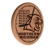 Northern Michigan Laser Engraved Wood Clock by the Holland Bar Stool Co., WClkLNatNorMic