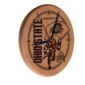 Ohio State Laser Engraved Wood Clock by the Holland Bar Stool Co., WClkLNatOhioSt