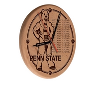 Penn State Laser Engraved Wood Clock by the Holland Bar Stool Co., WClkLNatPennSt