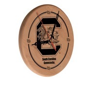South Carolina Laser Engraved Wood Clock by the Holland Bar Stool Co., WClkLNatSouCar