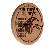 Southern Illinois Laser Engraved Wood Clock by the Holland Bar Stool Co., WClkLNatSouIll